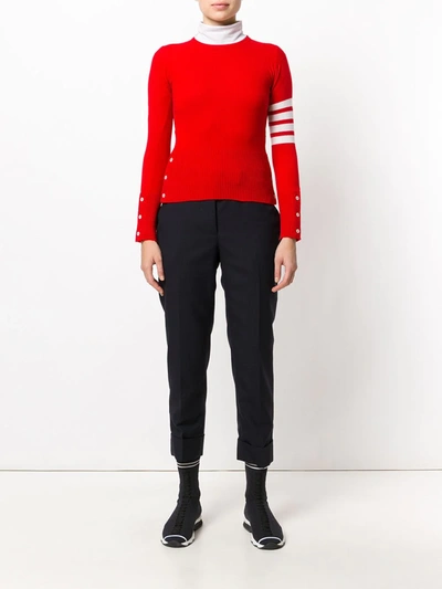 Thom Browne Classic Backstrap Trousers In Blue