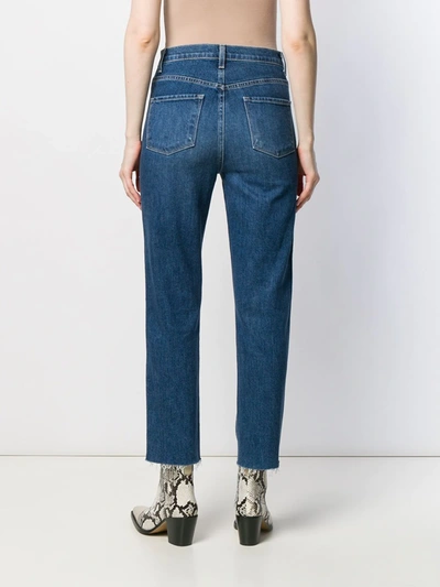 Shop J Brand Mid Rise Stonewashed Jeans In Blue