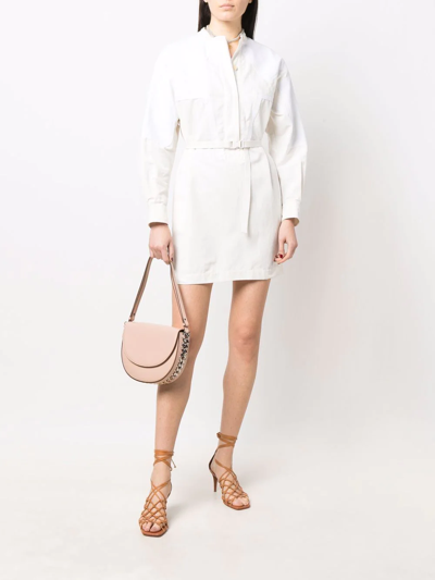 Shop Stella Mccartney Chain-trimmed Shoulder Bag In Pink