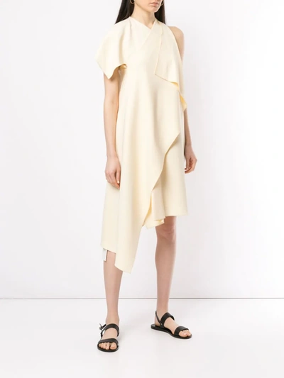 Shop Rosetta Getty Asymmetric Dress In Yellow