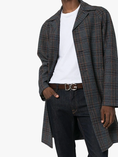 Dolce & Gabbana Logo Buckle Belt In Brown