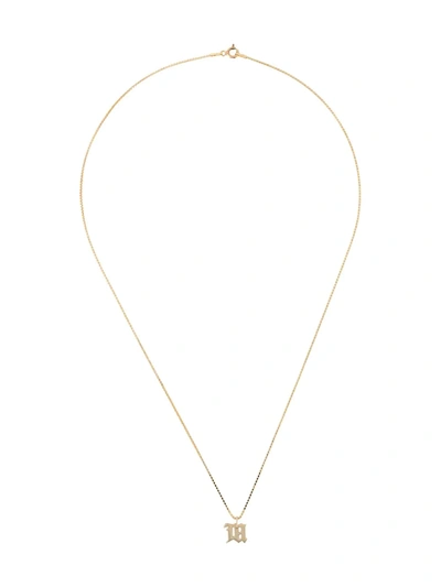 Shop Misbhv Logo Pendant Necklace In Gold