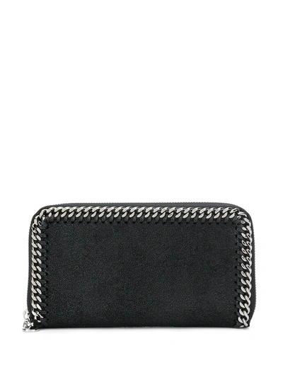 Shop Stella Mccartney Falabella Continental Wallet In Black