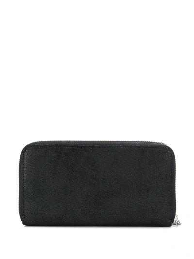 Shop Stella Mccartney Falabella Continental Wallet In Black