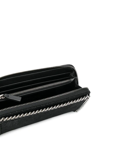 Shop Stella Mccartney Falabella Continental Wallet In Black