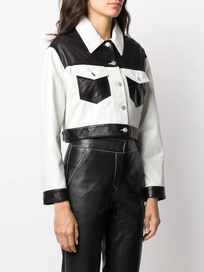 Giuseppe Zanotti Cropped Colour Block Jacket In White