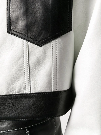 Giuseppe Zanotti Cropped Colour Block Jacket In White
