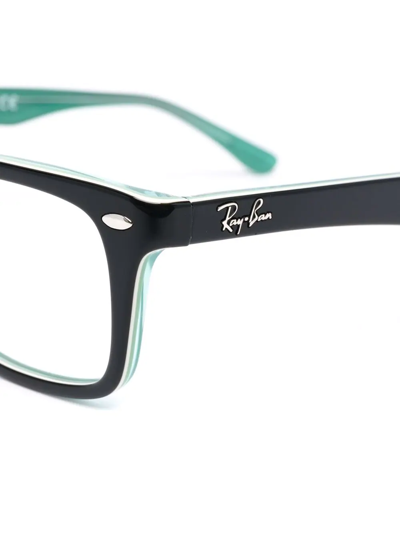 Shop Ray Ban Rectangular Frame Glasses In Schwarz