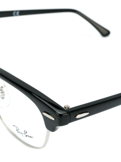 Shop Ray Ban Square Shaped Glasses In Black