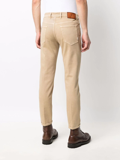 Shop Pt01 Slim-fit Chino Trousers In Nude