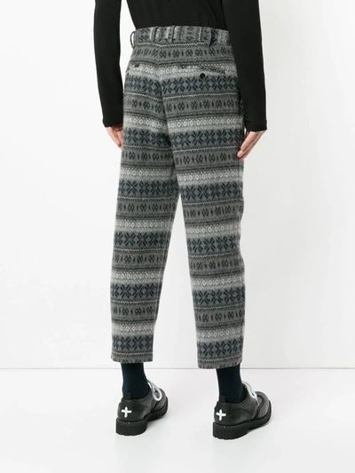 Pre-owned Yohji Yamamoto Vintage Thick Patterned Trousers In Grey
