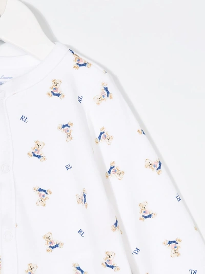 Polo Ralph Lauren Teddy Bear Print Pajamas In White