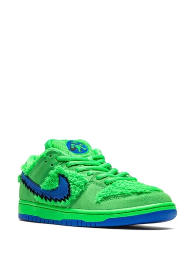 Shop Nike X Grateful Dead Sb Dunk Low "green Bear" Sneakers