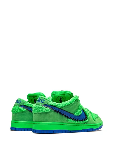 Shop Nike X Grateful Dead Sb Dunk Low "green Bear" Sneakers