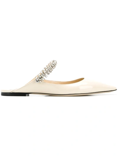 Shop Jimmy Choo Bing Flat Mules In Neutrals