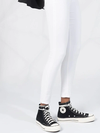 Shop Rag & Bone Denim Cropped Skinny Jeans In White