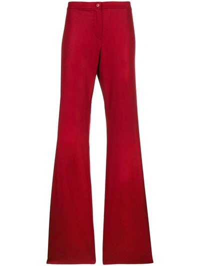 Pre-owned Romeo Gigli Vintage Flared Tailored Trousers In Red
