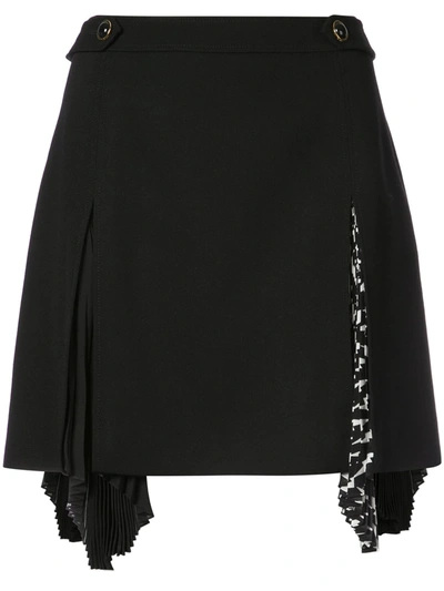 Shop Givenchy Pleat Insert Kilt In Black