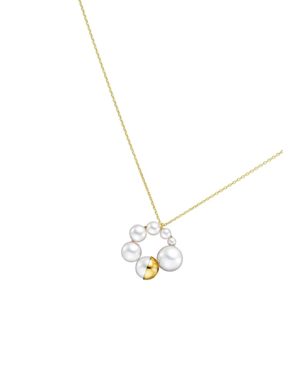 Tasaki 18kt Yellow Gold M/g  Shell Pearl Pendant In Gold