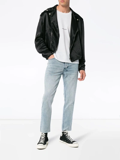 Saint Laurent Logo-print Cotton T-shirt In White