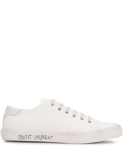 Shop Saint Laurent Malibu Low-top Sneakers In White