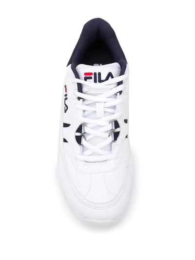 Shop Fila Side Logo Sneakers In White