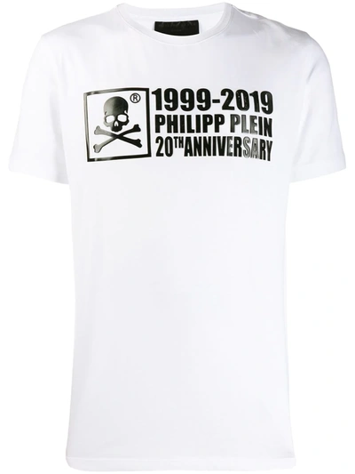 Shop Philipp Plein 20th Anniversary T-shirt In White