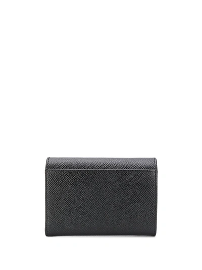 Shop Dolce & Gabbana Crystal Embellished Continental Wallet In Black