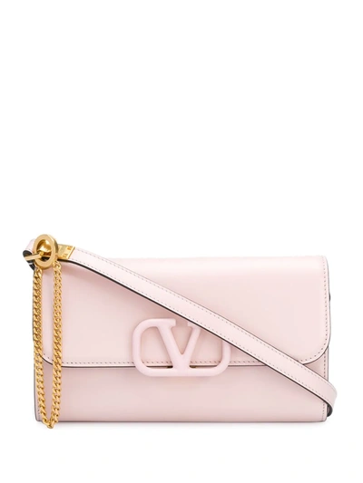 Shop Valentino Vlogo Crossbody Bag In Pink