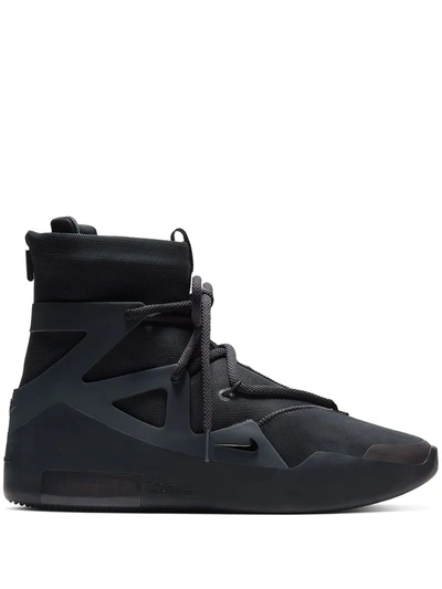 Shop Nike X Fear Of God Air 1 "triple Black" Sneakers