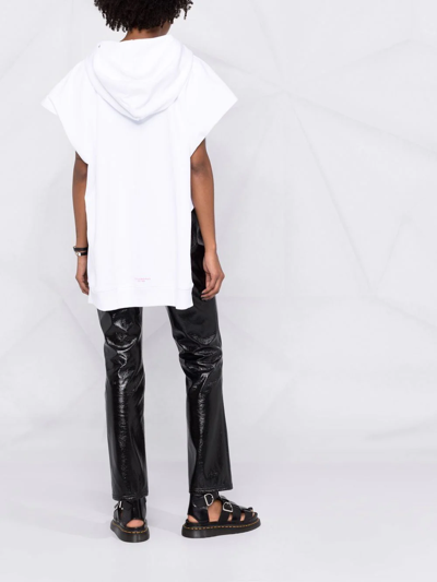 Philosophy Di Lorenzo Serafini Graphic Logo-print Short-sleeve Hoodie In Weiss