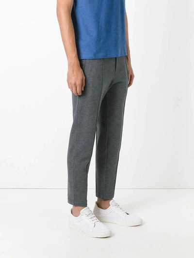 Brunello Cucinelli Drawstring-waist Track Trousers In Grey