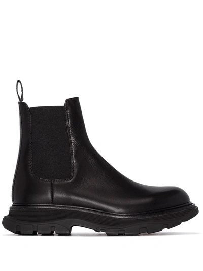 Shop Alexander Mcqueen Tread Slick Chelsea Boots In Black