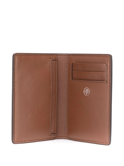 Shop Mulberry Pebbled Leather Wallet In Brown