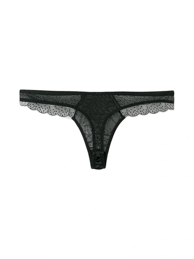 Shop Gilda & Pearl L'age Dor Thong In Black