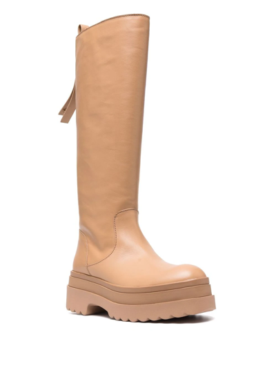 Shop Redv Chunky-sole Knee-length Boots In 中性色