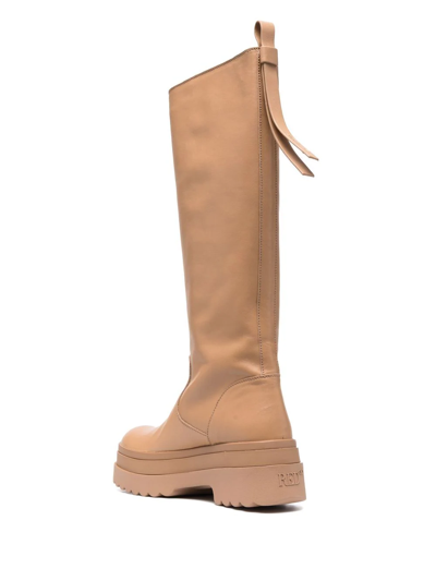 Shop Redv Chunky-sole Knee-length Boots In 中性色