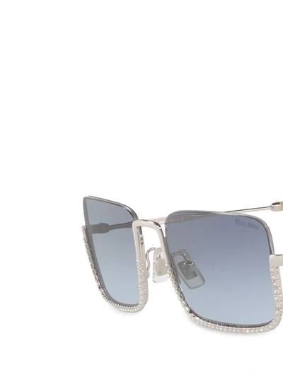 Shop Miu Miu Mu70us Sunglasses In Silver