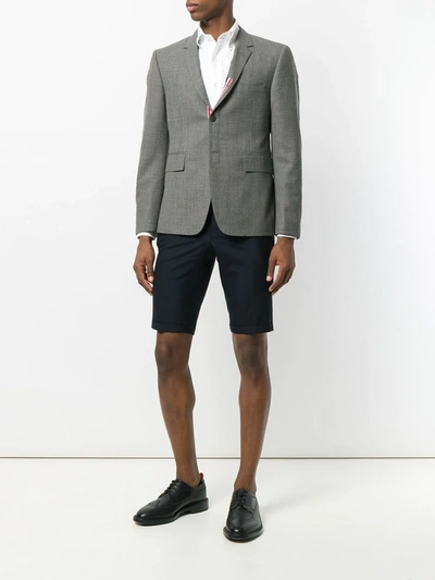 Shop Thom Browne Low Rise Skinny Short With Red, White And Blue Selvedge Back Leg Placement In School Uniform Plain W