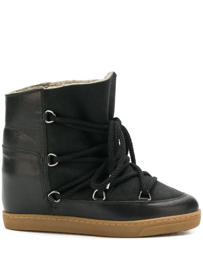 Shop Isabel Marant Nowles Snow Boots In Black