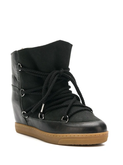 Shop Isabel Marant Nowles Snow Boots In Black