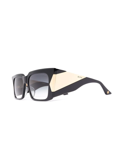 Shop Dita Eyewear Dydalus Oversized Sunglasses In Schwarz