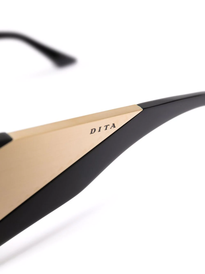 Shop Dita Eyewear Dydalus Oversized Sunglasses In Schwarz