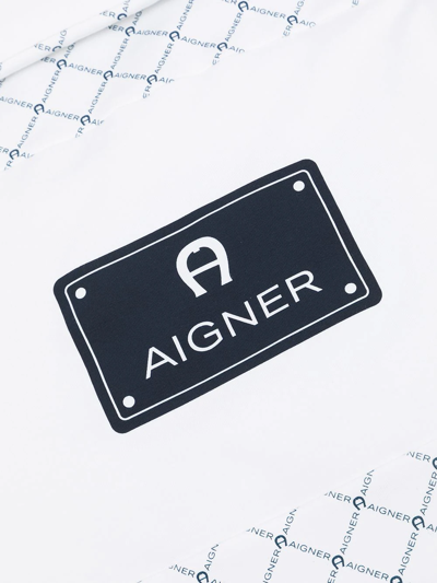 Shop Aigner Logo-print Padded Nest In Blue