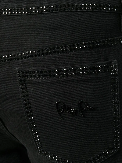Philipp Plein Crystal Embellished Straight-leg Jeans In Black
