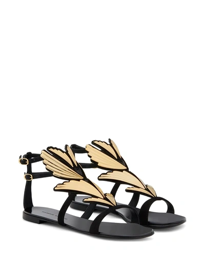 Shop Giuseppe Zanotti 2.0 Cruel Flat Sandals In Black