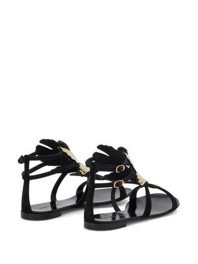 Shop Giuseppe Zanotti 2.0 Cruel Flat Sandals In Black