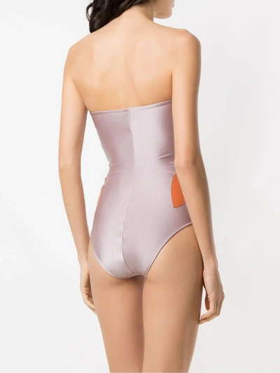Shop Adriana Degreas Tulipa Appliqué Swimsuit In Purple