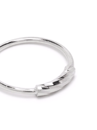 Shop Maria Black 14kt White Gold Nancy 10 Single Hoop In 银色