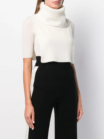 Shop Cashmere In Love Brooke Roll-neck Knitted Layer In Neutrals
